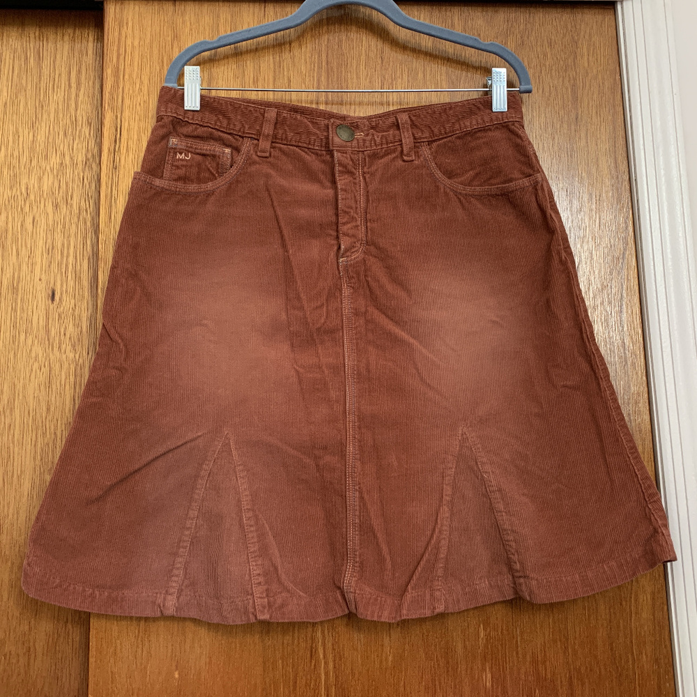 FLIRTY MARC JACOBS ADOBE COLORED CORDUROY SKIRT